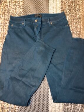 7 For All Mankind Teal Slim Jeans